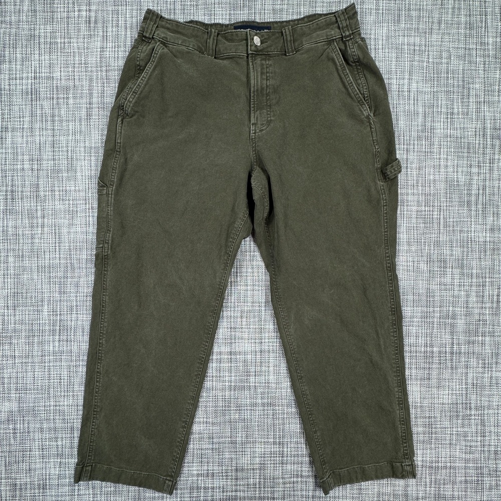 Abercrombie & Fitch Mens Athletic Loose Carpenter Pants Olive Green 32W 28L